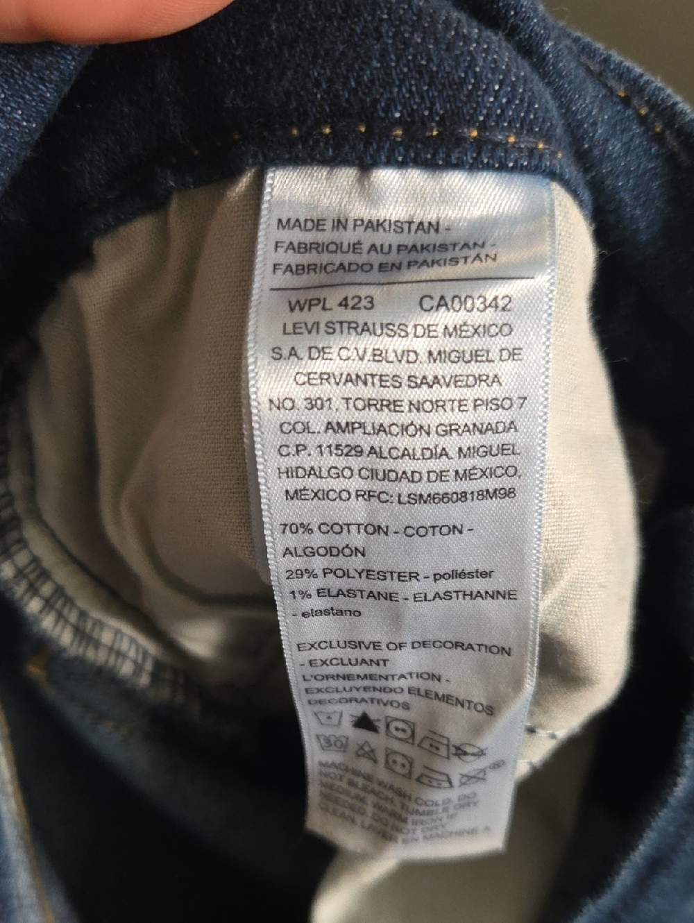 Levis Mid-rise Straight-leg Dark Wash Jeans (27/30) - Picture 6 of 7